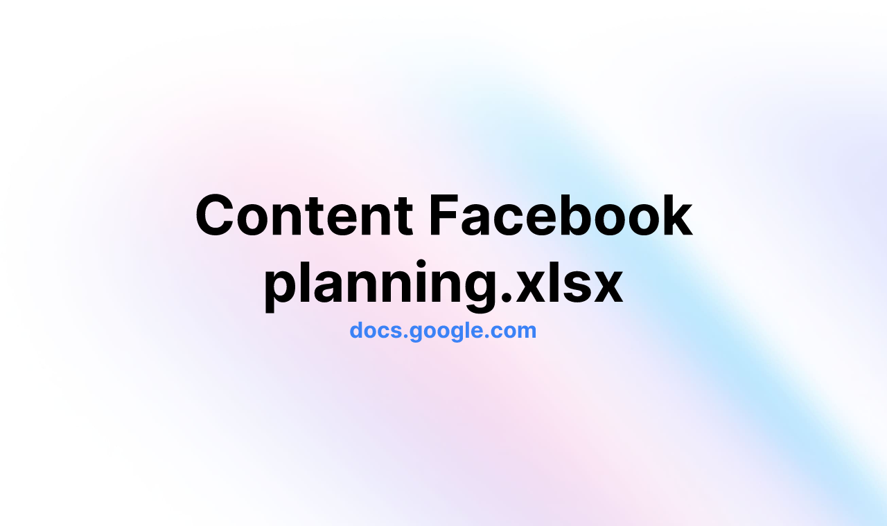Content Facebook planning.xlsx