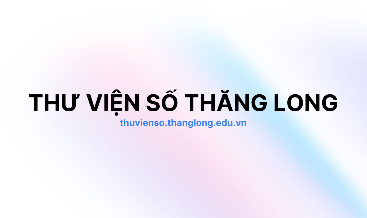 THƯ VIỆN SỐ THĂNG LONG